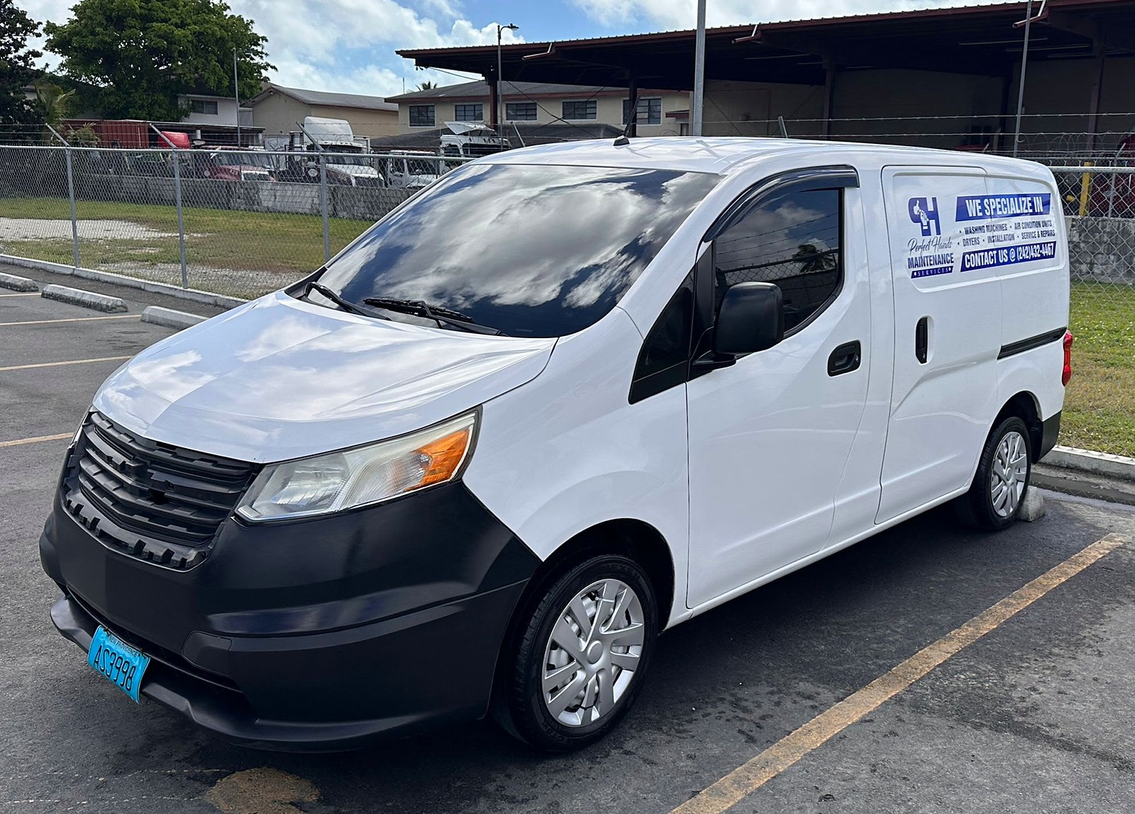 The Perfect Hands service van in Nassau